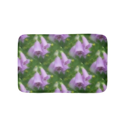 Tapis De Bain Fleurs roses Foxglove Motif naturel (Devant)
