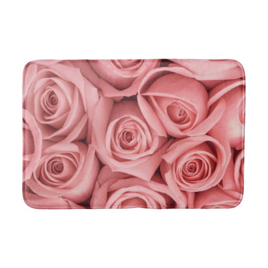 Tapis De Bain Fleurs | Roses roses (Devant)
