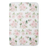 Tapis De Bain Fleurs roses, Roses roses, Fleurs Aquarelles (devant Vertical)