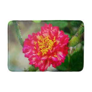 Tapis De Bain Fleurs roses rouges