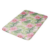 Tapis De Bain Fleurs roses tropicales (Angle)