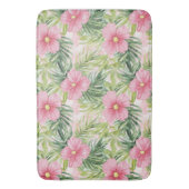 Tapis De Bain Fleurs roses tropicales (devant Vertical)