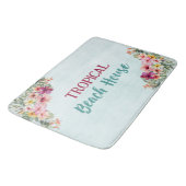 Tapis De Bain Fleurs roses tropicales Florales Maison de plage b (Angle)