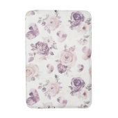 Tapis De Bain Fleurs roses violettes & Cœurs (Devant (Vertical))