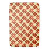 Tapis De Bain Fleurs rouge foncé printemps, jaune clair arrière  (devant Vertical)