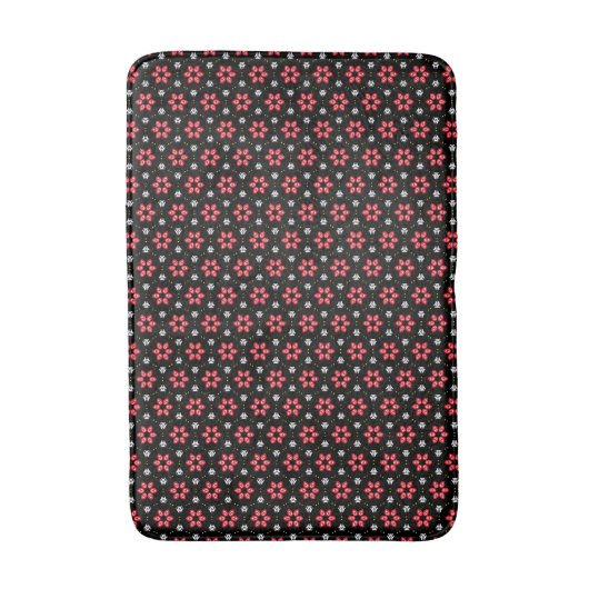 Tapis De Bain Fleurs rouges (Devant (Vertical))