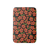 Tapis De Bain Fleurs rouges aquarelle (Devant (Vertical))