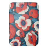 Tapis De Bain Fleurs rouges radiantes et pavots (devant Vertical)