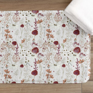Tapis De Bain Fleurs sauvages bourguignons modernes   Élégant Bo
