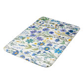 Tapis De Bain Fleurs sauvages de Jardin Bleu Rustique (Angle)