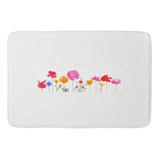 Tapis De Bain fleurs sauvages de pré (Devant)