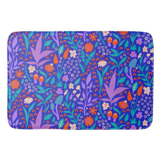 Tapis De Bain Fleurs sauvages dynamiques
