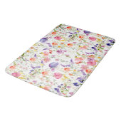 Tapis De Bain Fleurs sauvages fantaisistes | Aquarelle (Angle)