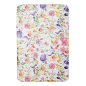 Tapis De Bain Fleurs sauvages fantaisistes | Aquarelle (devant Vertical)