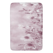 Tapis De Bain Fleurs sauvages ombrées roses (devant Vertical)