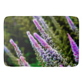 Tapis De Bain Fleurs sauvages pourpres et verts (Devant)