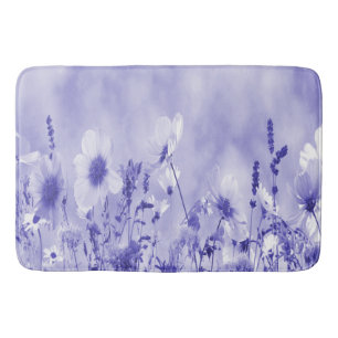 Tapis De Bain Fleurs sauvages violettes ombragées