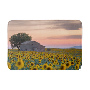 Tapis De Bain Fleurs Sunflower Field Provence, France