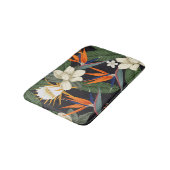 Tapis De Bain Fleurs tropicales, arrière - plan foncé, sans cout (Angle)
