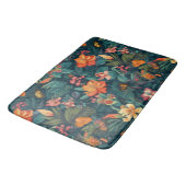 Tapis De Bain Fleurs tropicales et Feuilles à papillons (Angle)