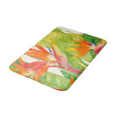 Tapis De Bain Fleurs tropicales | Oiseau du paradis (Angle)