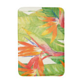 Tapis De Bain Fleurs tropicales | Oiseau du paradis (Devant (Vertical))