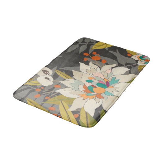 Tapis De Bain Fleurs Tropiques Twilight (Angle)