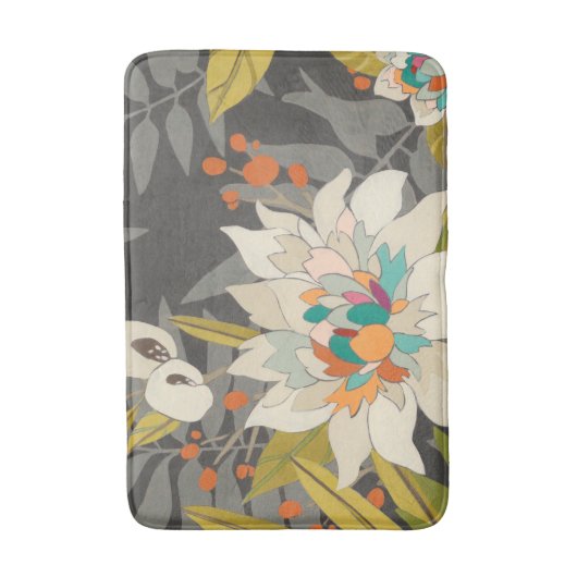 Tapis De Bain Fleurs Tropiques Twilight (Devant (Vertical))