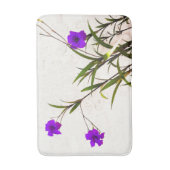 Tapis De Bain Fleurs violettes dans la brise (Devant (Vertical))