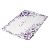 Tapis de bain Fleurs Violettes Élégantes (Angle)