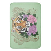 Tapis De Bain Fleurs violettes roses au henné de tigre (devant Vertical)