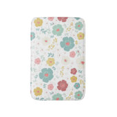 Tapis De Bain Fleurs Zen Pastel Couleurs Motif (Devant (Vertical))