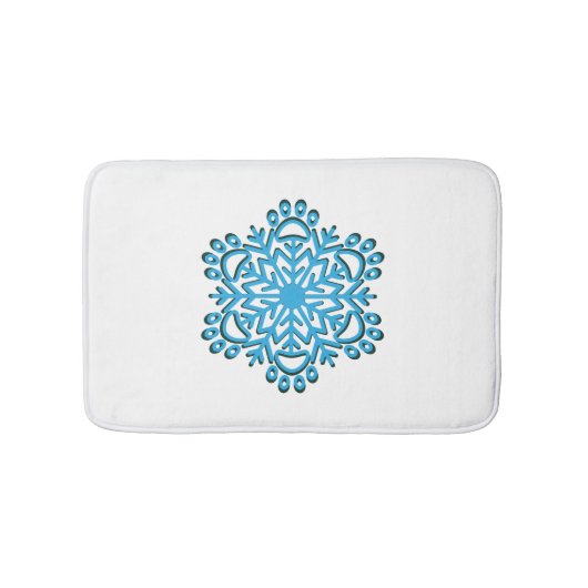 Tapis De Bain Flocon de neige Empreinte de patte (Devant)