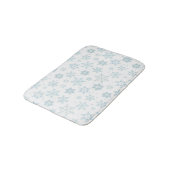 Tapis De Bain Flocons de neige bleus d'hiver (Angle)