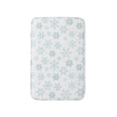 Tapis De Bain Flocons de neige bleus d'hiver (Devant (Vertical))