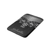 Tapis De Bain Floral Abstrait métallique (Angle)