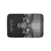 Tapis De Bain Floral Abstrait métallique (Devant)
