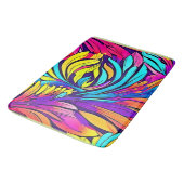 Tapis De Bain Floral Abstrait vibrant (Angle)