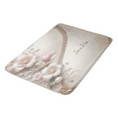 Tapis De Bain Floral and Pearl Embellishments Bath Mat (Angle)