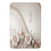 Tapis De Bain Floral and Pearl Embellishments Bath Mat (devant Vertical)