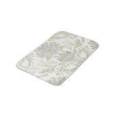 Tapis De Bain Floral blanc Regina (Angle)