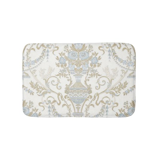 Tapis De Bain Floral blanc Regina (Devant)