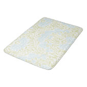 Tapis De Bain Floral bleu-clair et vert (Angle)