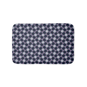 Tapis De Bain Floral bleu de minuit