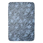 Tapis De Bain Floral, bleu, motif de tigre (devant Vertical)