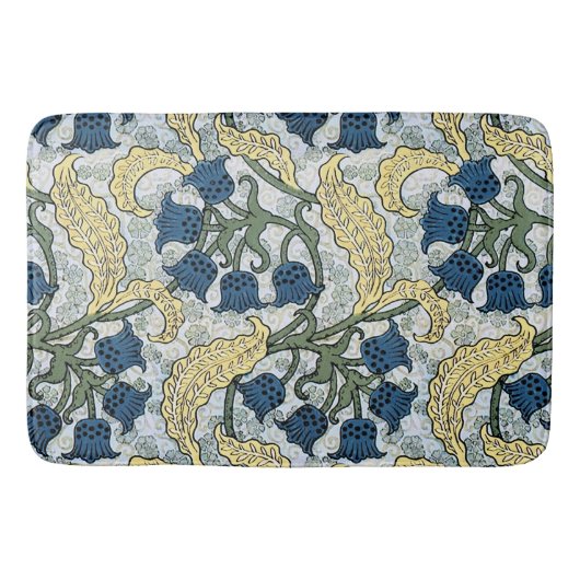 Tapis De Bain Floral Blue Flowers Lily Valley Répétition (Devant)