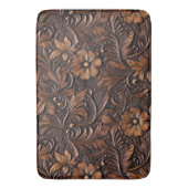 Tapis De Bain Floral Brown occidental Faux Cuir (devant Vertical)