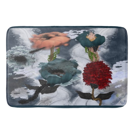 Tapis De Bain Floral d'art Abstrait (Devant)
