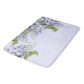 Tapis de bain floral de fleurs de glycines bleues (Angle)