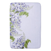 Tapis de bain floral de fleurs de glycines bleues (devant Vertical)